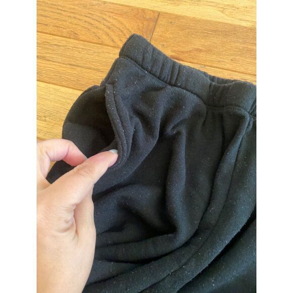 Treasure & Bond women's black fleece elastic waist and ankle pockets pants sz M - Picture 10 of 10